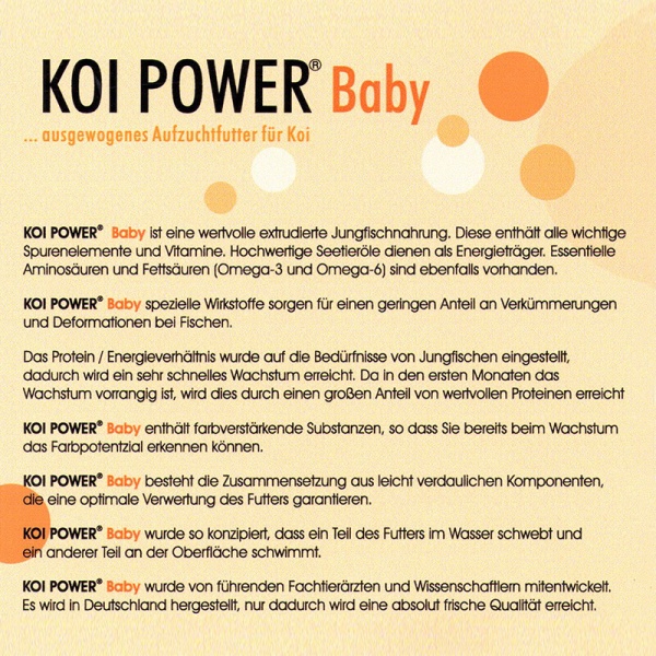Koi Power Baby Koifutter